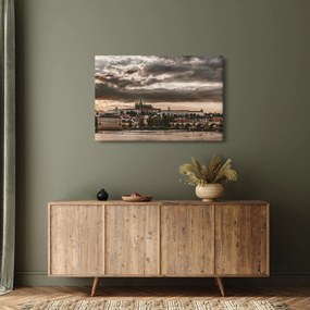 Kép - felhős Prága (90x60 cm)
