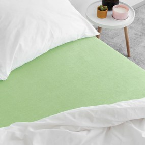 Goldea körgumis frottír lepedő - világoszöld 90 x 200 cm