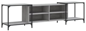 szürke sonoma színű szerelt fa TV szekrény 203 x 37 x 50 cm