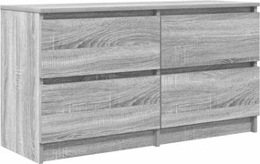 vidaXL szürke sonoma színű szerelt fa TV-szekrény 100x35x54 cm