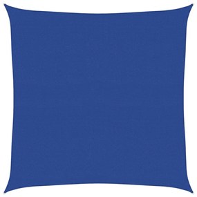 kék négyzet alakú HDPE napvitorla 160 g/m² 5x5 m