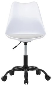 Fehér Műanyag Irodai Szék, Magasságállítással. KA-X7055 WT