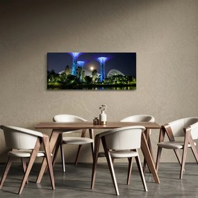 Telihold képe a szingapúri kertben (120x50 cm)