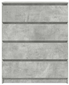 betonszürke szerelt fa tálalószekrény 80x35x99 cm
