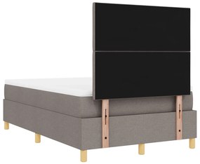 Box Spring Ágy Matraccal Taupe Kisméretű Dupla Szövet