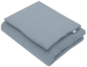 Muszlin ágynemű szett töltettel New Baby 80x70 cm kék