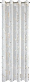 Függöny Kész Átvezető MOLLY1 140X250 Fehér Fényes Arany Nyomtatás