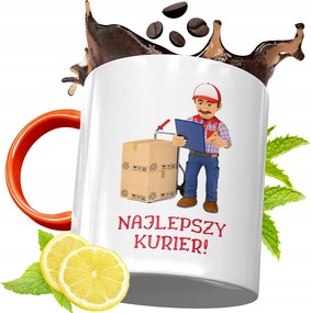 Narancssárga Bögre Futárnak Születésnapi Ajándék fényképes nyomtatással