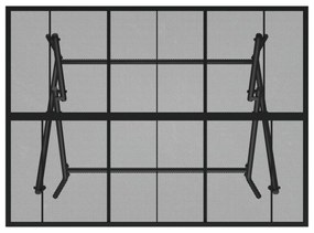 antracit acélhálós összecsukható kerti asztal 110 x 80 x 72 cm