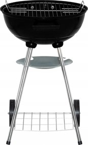 Szén Grill Ø 42 CM Zománcozott Acél Kerekekkel 44,5 X 47,5 X 74 CM
