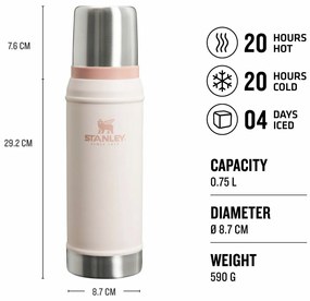 Stanley Thermosz Legendary Classic 750 ml Rose Quartz, 0,75 l