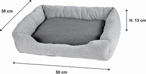 Világosszürke fekhely kutyáknak 50x38 cm Graphene – Love Story