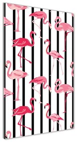 Üvegkép Flamingók és csíkok osv-82700283