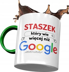 Zöld bögre Stanislaw Staszek Férj kolléga számára, fényképes nyomtatással