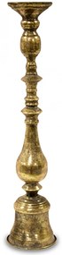 Fém óarany kecses magas gyertyatartó állvány 67x14,5x14,5cm