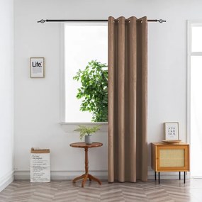Sötétítő függöny DUNES VELVET 140x250 cm, bézs-barna Felfüggesztés: Hullámos sínszalag