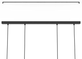 Eglo 390164 - Csillár zsinóron CIDRAZ 4xE27/40W/230V fekete/barna