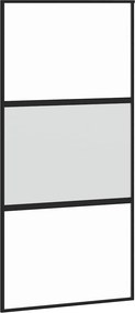 vidaXL fekete edzett üveg és alumínium tolóajtó 102,5 x 205 cm