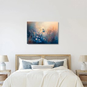Üveg kép - Rét pillangóval (70x50 cm)
