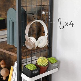 Könyvszekrény TAYLOR 5 polc 155x74 cm, rusztikus barna