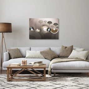 Kép - Aranybarna absztrakció (üvegen) (70x50 cm)