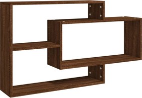 vidaXL barna tölgyszínű szerelt fa fali polc 104 x 20 x 58,5 cm