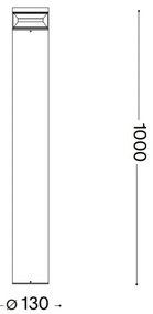 Ideal Lux - LED Kültéri lámpa BOEING LED/14W/230V 100 cm IP65 antracit