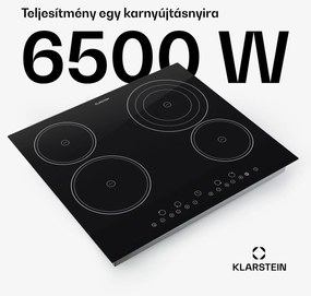 Klarstein Virtuosa, beépített főzőlap, 6500 W, 59 x 52 cm, üvegkerámia