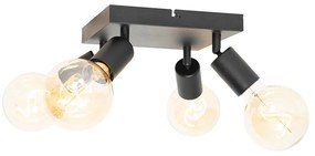 Modern fekete négylámpás spotlámpa - Facil