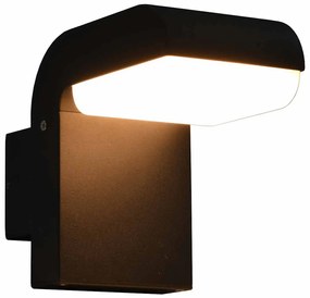 fekete ovális kültéri LED falilámpa 9 W