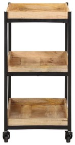 tömör nyers mangófa konyha kocsi 60 x 40 x 80 cm