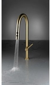 Deante BQO_R72M - Mosogatócsap kihúzható permetezővel OLFATO csiszolt arany