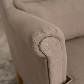 Fotel Wypoczynkowy EVAN 2 z Podnóżkiem Beżowy