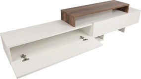 Nirvana TV-állvány, fehér-teak, 180 cm