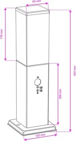 Brilagi - Kültéri lámpa érzékelővel NOVA 1xE27/15W/230V 40 cm IP44 fekete