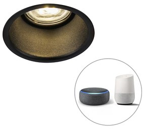 Modern okos beépített reflektor fekete WiFi-vel GU10 - Dept