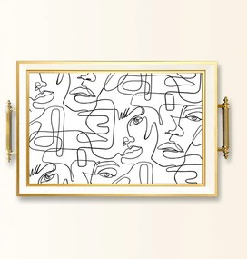 Üveg tálca, 38×24 cm – TPB9809
