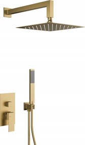 Kfa Falsík Alatti Zuhanyszett Logon Akkumulátorral, Brushed Light Gold Pvd