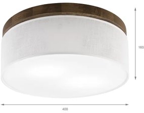 Brilagi - LED mennyezeti lámpa BELLADONNA 2xE27/15W/230V, 40 cm, fehér/dió
