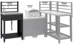 Cattara 14125 modul mosogatóval kültéri konyháhozTorino 1