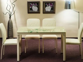 Étkezőasztal 80 cm Damion (krém + krém) (4 fő részére). 1050084