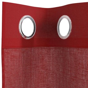 2 db borvörös fátyolfüggönyök rojtokkal