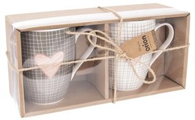 Orion PINK HEART 2 db-os porcelán bögre készlet350 ml