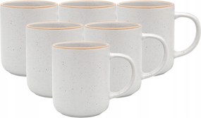 6X Bögre 400ML Füles Porcelán Kávés Tea Szett Artena