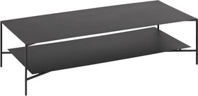 Fekete acél dohányzóasztal 60x140 cm Azisi – Kave Home