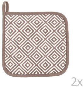 Pamut edényfogó szett 2 db-os Geo – Tiseco Home Studio