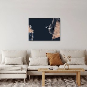 Üveg kép - Sötétkék absztrakció (70x50 cm)