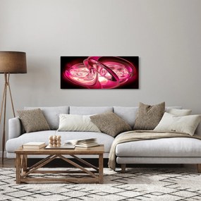 Rózsaszín fraktálos kép (120x50 cm)