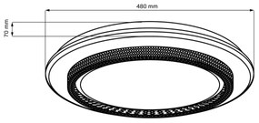 LED Dimmelhető fürdőszobai lámpa ADELA LED/72W/230V IP44 + távirányító