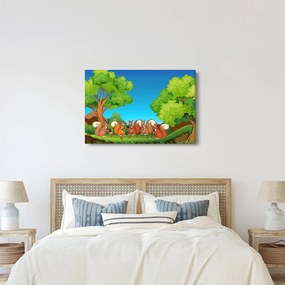 Kép - boldog mókusok (90x60 cm)